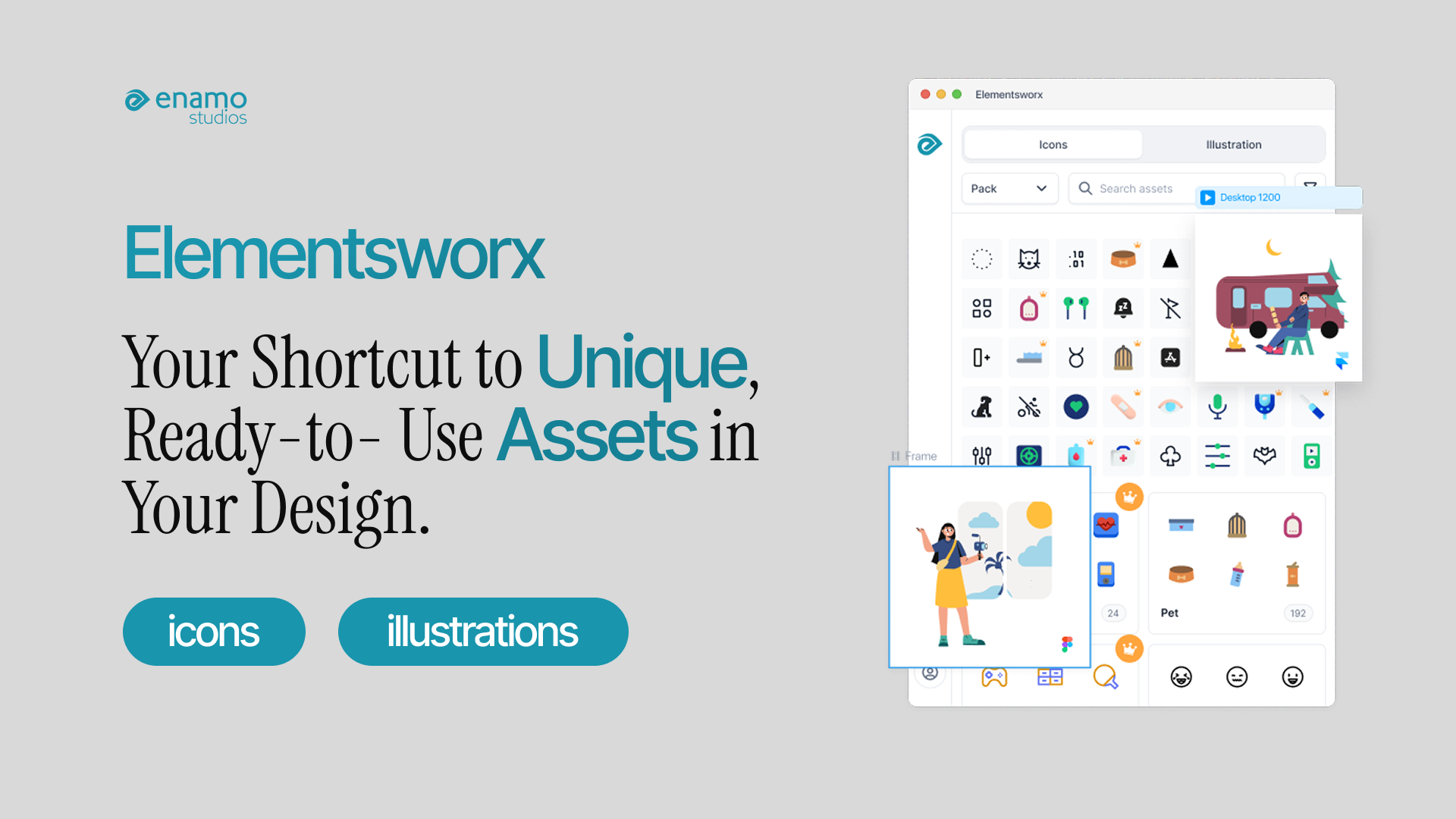 Ready-to-Use Assets in Your Design | ElementsWorx